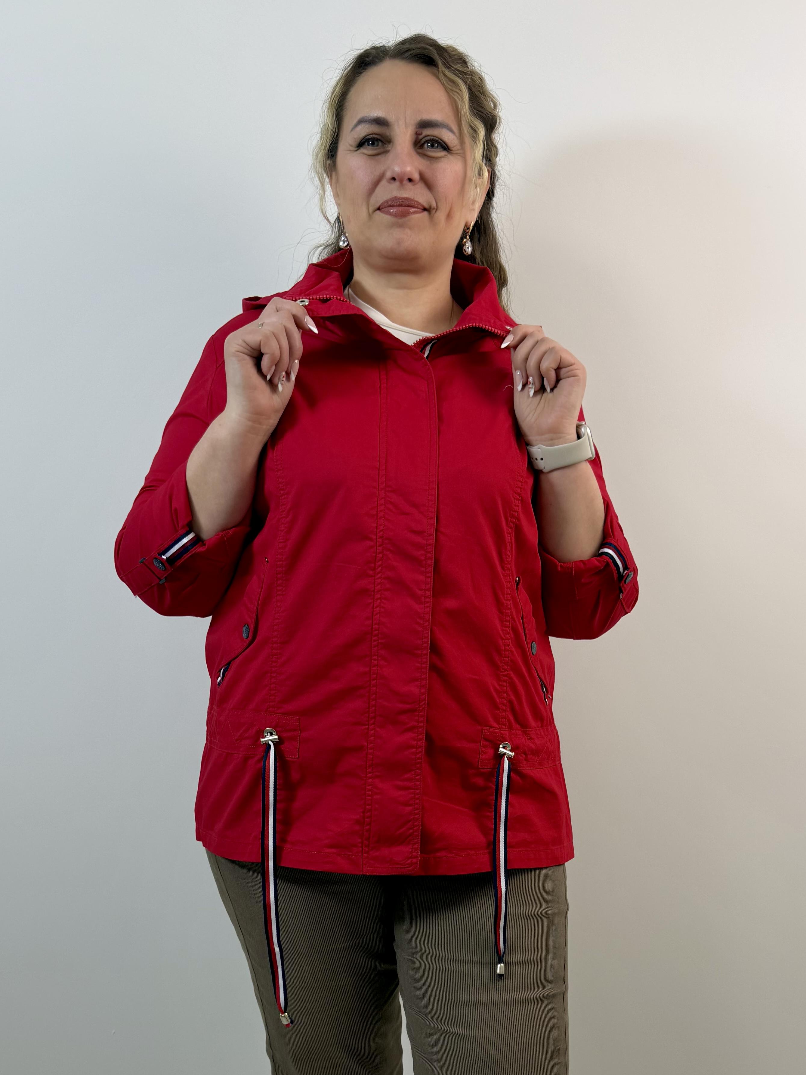 Куртка-ветровка женская cotton 7XL Красный (785/7XL(Ч)) Куртка-ветровка женская cotton 7XL Красный (785/7XL(Ч))