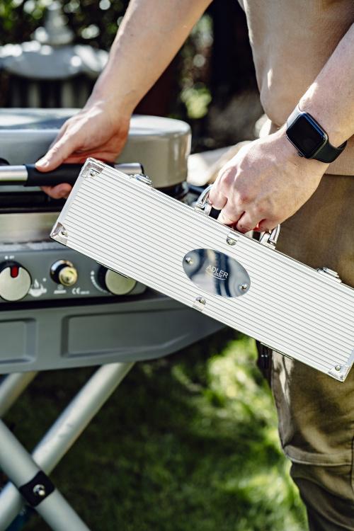 Набір столових приборів для гриля і барбекю Adler AD 6729 в алюмінієвому футлярі (id_2029) - фото 17