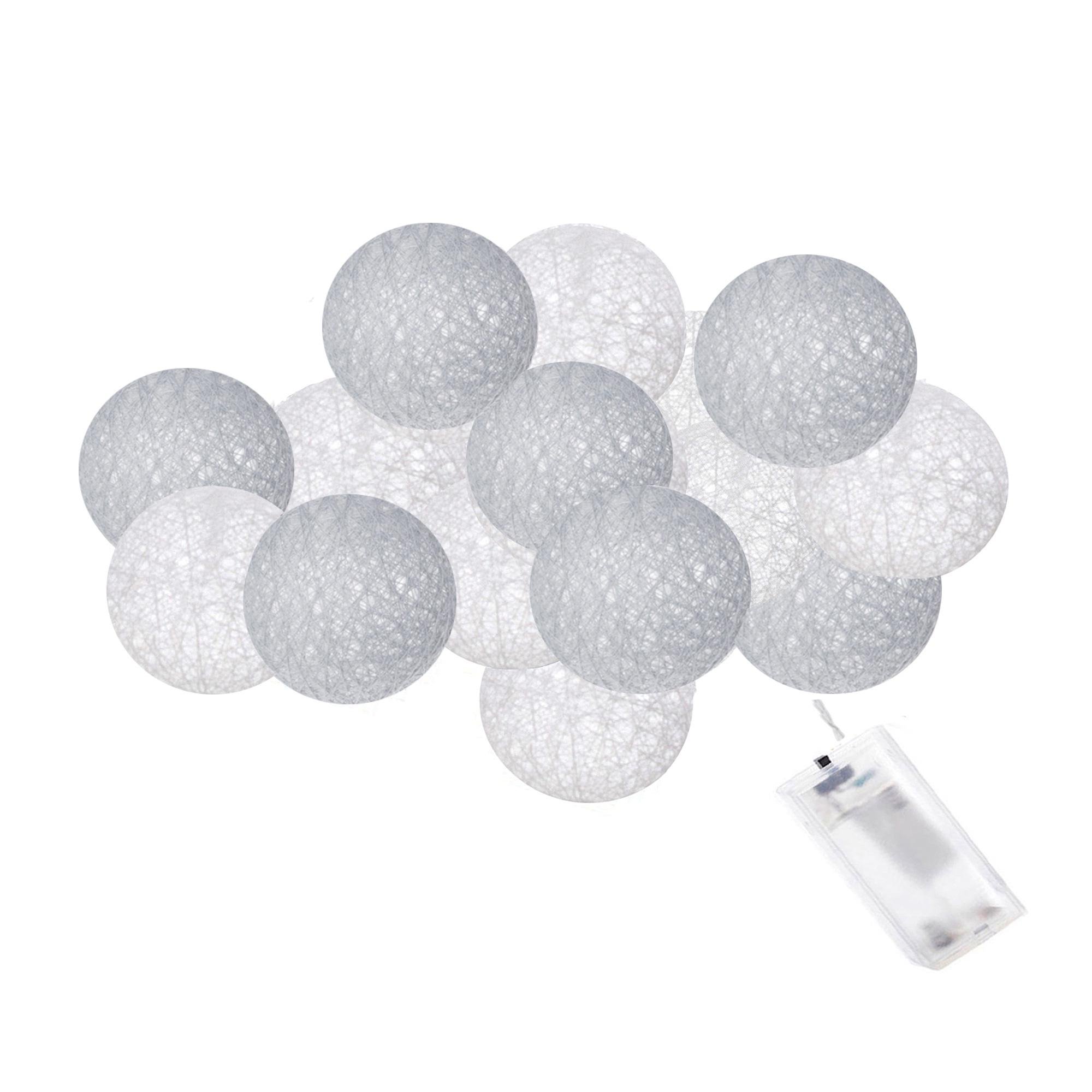 Гірлянда на батарейках Springos Cotton Balls 10 LED 2 м Warm white (CL0031)