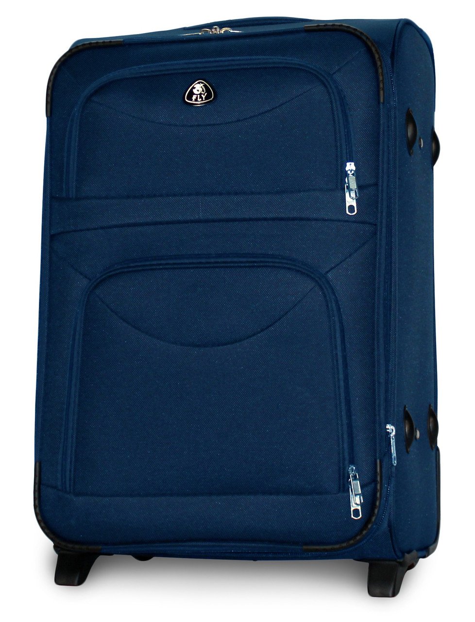 Чемодан тканевый Fly 6802 средний на 2 колесах 64х43х27 см 60 л Синий