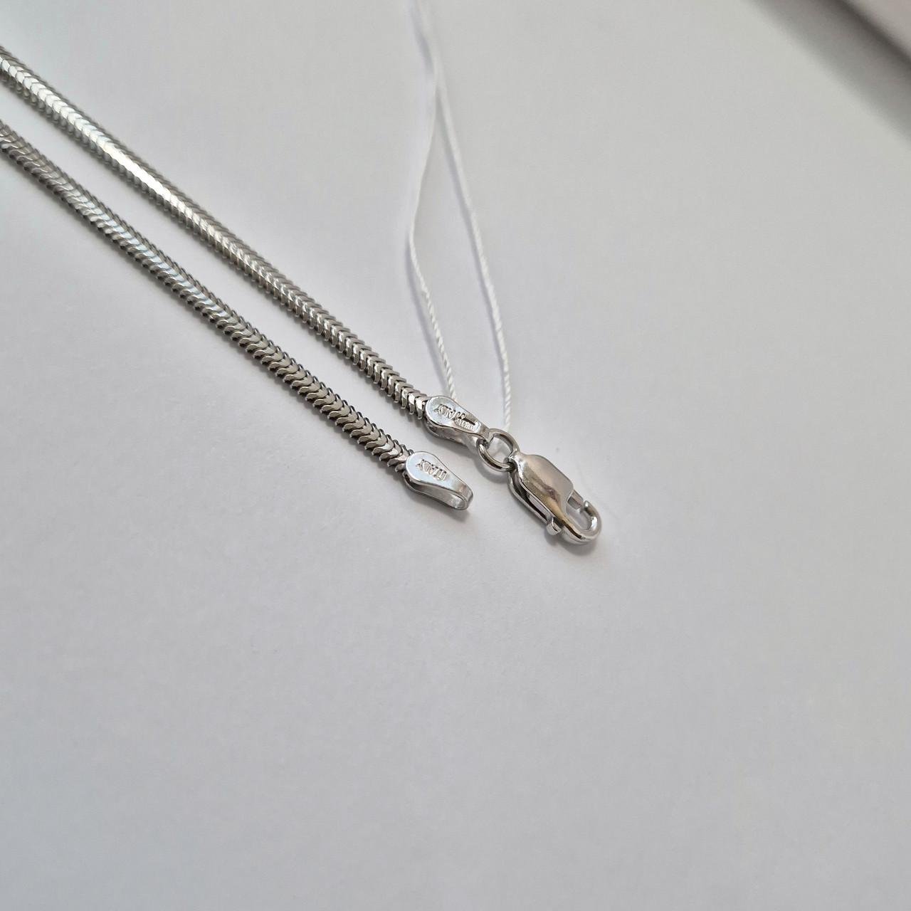 Ланцюжок плоский снейк срібло 925 проби родоване 3,90 г 40 см (222р1/40) - фото 6 Ланцюжок плоский снейк срібло 925 проби родоване 3,90 г 40 см (222р1/40) - фото 6