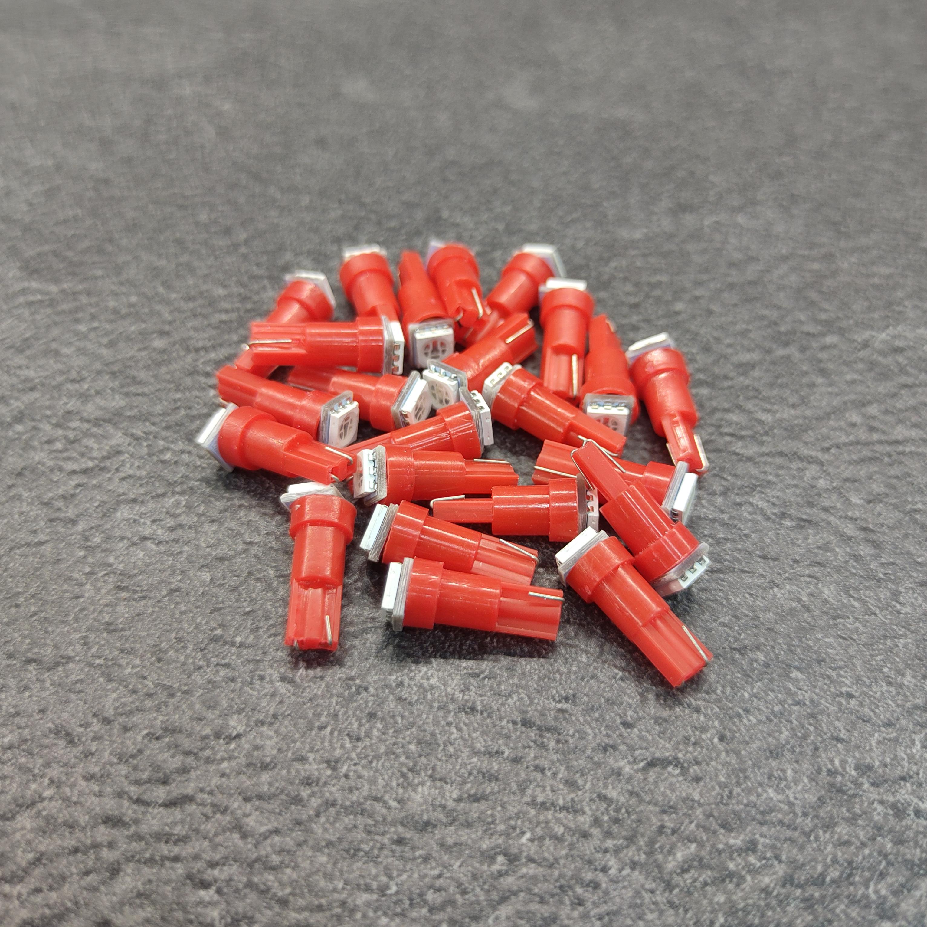 Автолампа T5 W1,2W 1SMD 5050 LED Красный (515STORE3) - фото 3 Автолампа T5 W1,2W 1SMD 5050 LED Красный (515STORE3) - фото 3