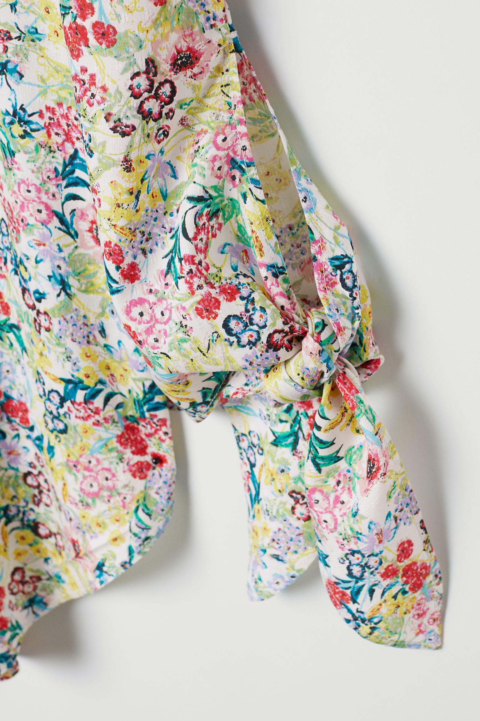 Блуза Цветы р. 34 Разноцветный (6354207RP12) - фото 2 Блуза Цветы р. 34 Разноцветный (6354207RP12) - фото 2