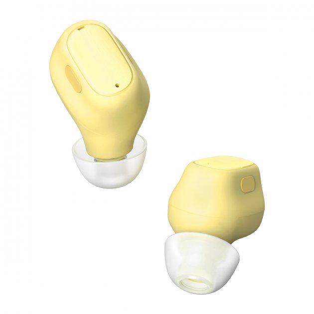 Навушники BLUETOOTH BASEUS Encok True Wireless Earphones WM01 5Hours, BT5.0, 40mAh/300mAh| (NGWM01-0Y) yellow - фото 9