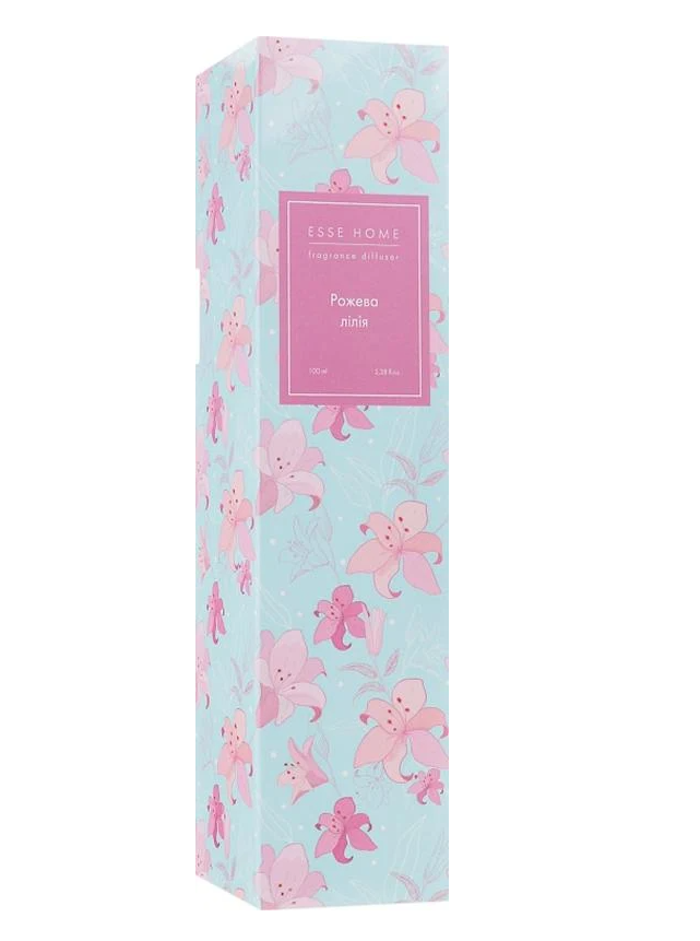 Ароматический диффузор Esse HOME Розовая лилия с палочками для дома 100 мл (62097)