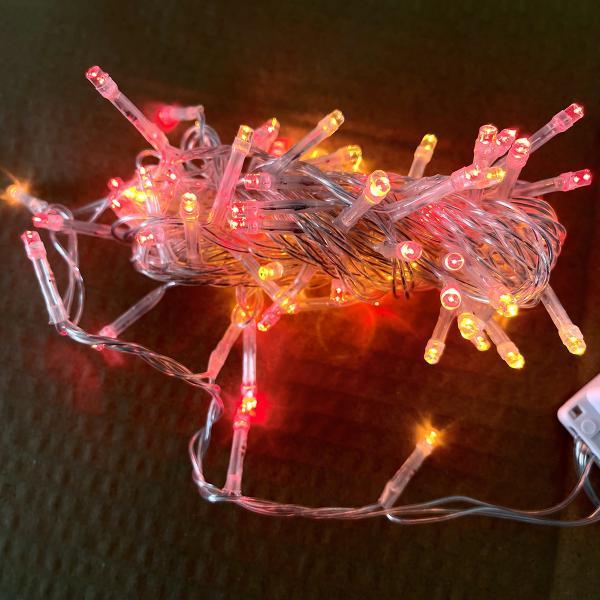 Електрогірлянда нитка Novogod'ko 100 ламп 5 м 8 режимів Жовтий/Червоний (973761)