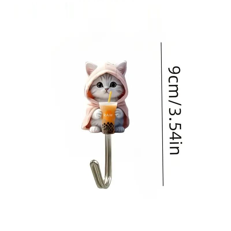 Самоклеючий настінний гачок-вішалка Кіт 2D 1 шт. Сріблястий з рожевим (2743174669) - фото 10 Самоклеючий настінний гачок-вішалка Кіт 2D 1 шт. Сріблястий з рожевим (2743174669) - фото 10