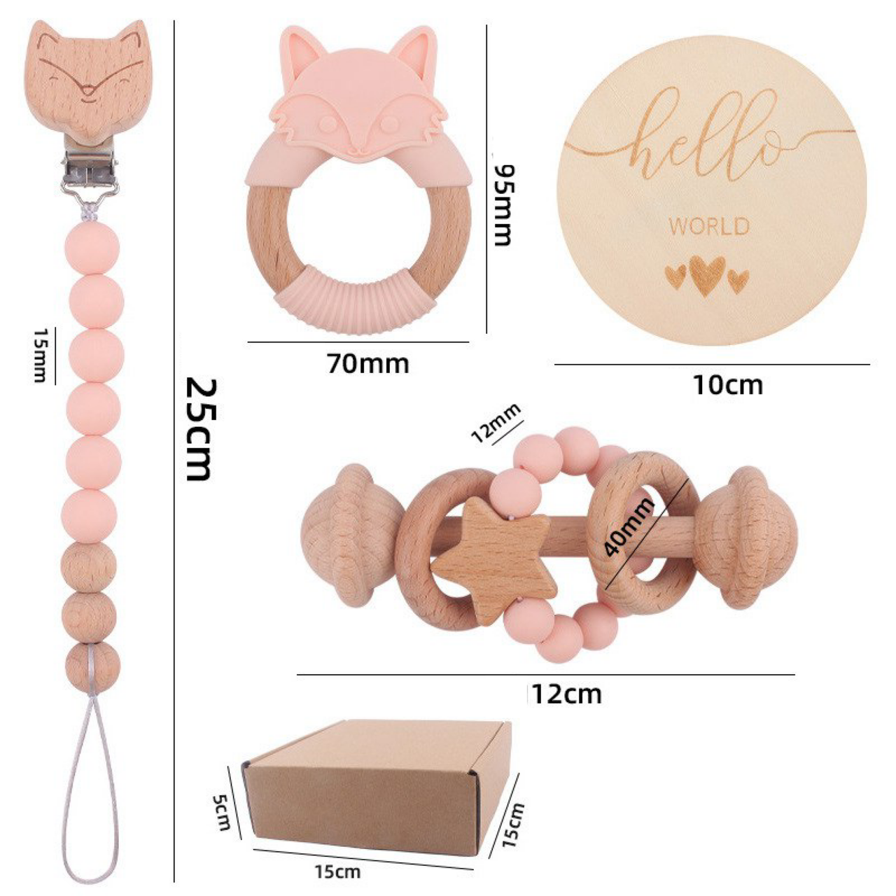 Подарунковий набір на виписку для дівчинки Пудровий (24246783) - фото 3