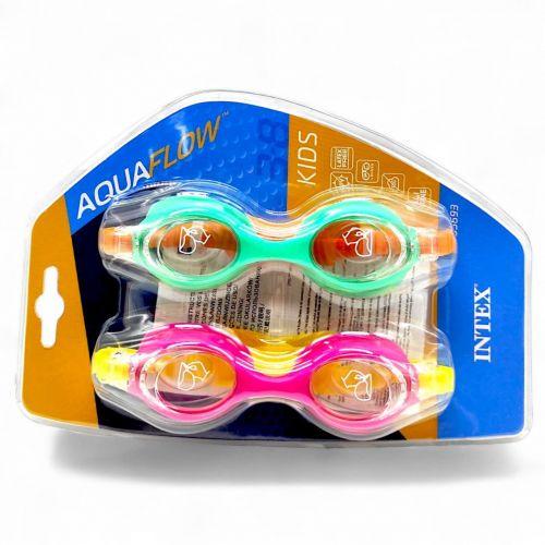 Очки для плавания Intex AquaFlow 2 шт. 3-8 лет (267040)