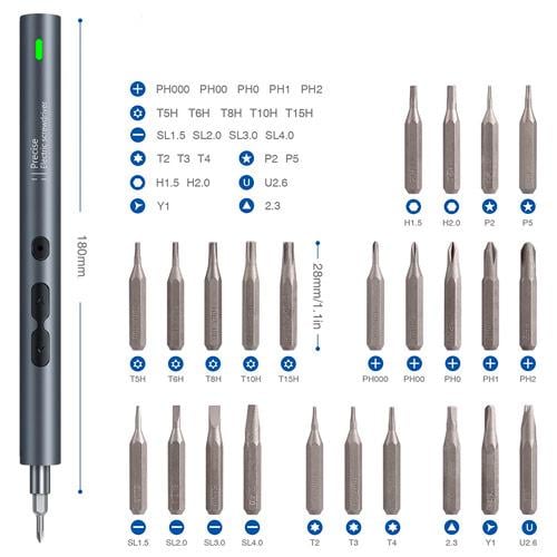 Електровикрутка реверсивна алюмінієва 350 мАч з набором біт 4 мм 24 шт. (4543-a0834) - фото 3 Електровикрутка реверсивна алюмінієва 350 мАч з набором біт 4 мм 24 шт. (4543-a0834) - фото 3