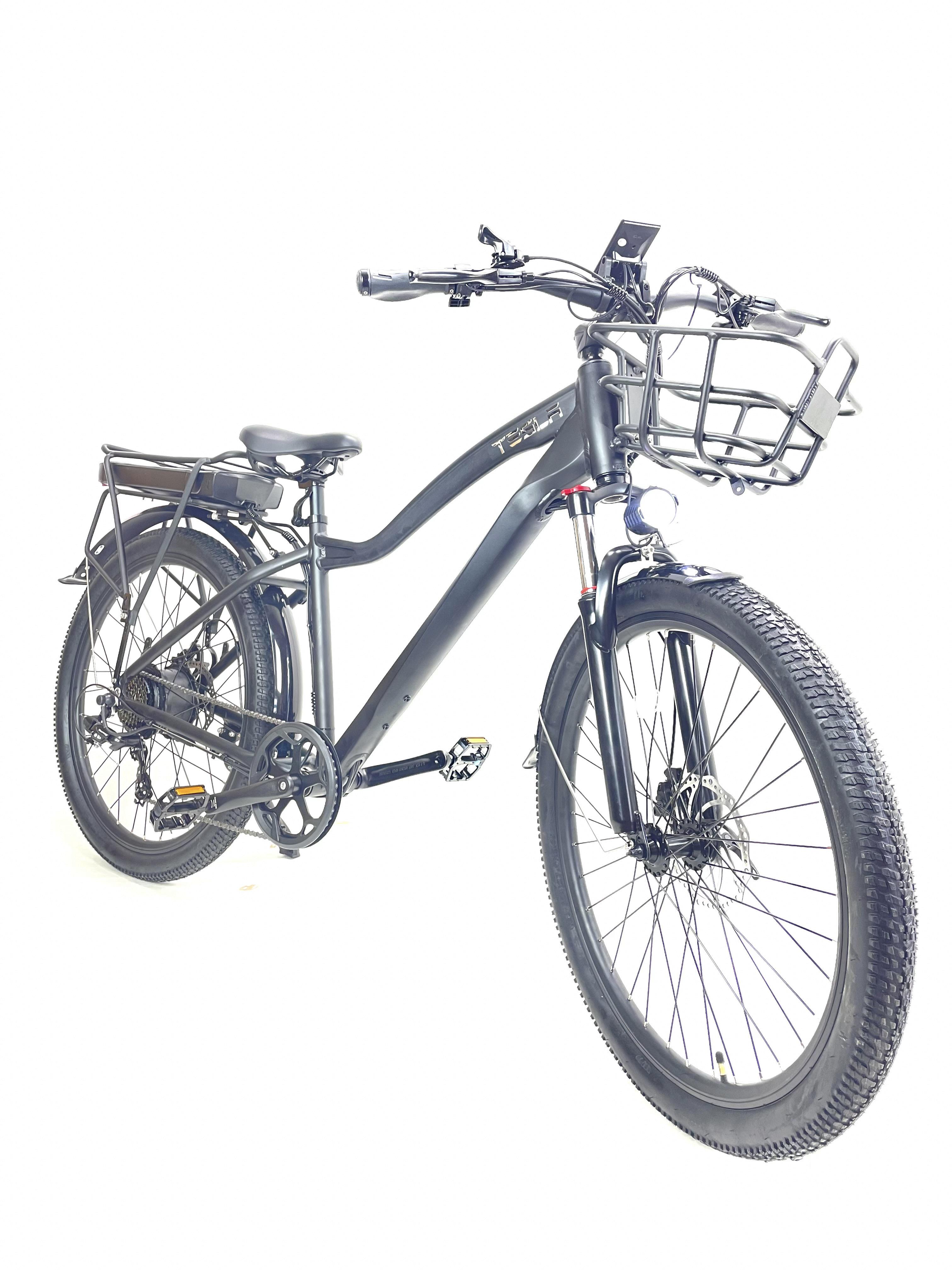 Электровелосипед TESLA с корзиной 750W 48V 21Ah 26" (ЕТ-750)