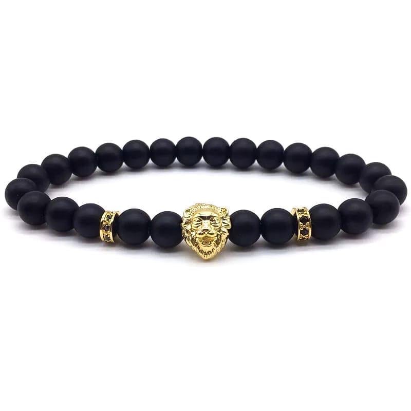 Браслет Hemst из шунгита со львом р. 21 (500224)