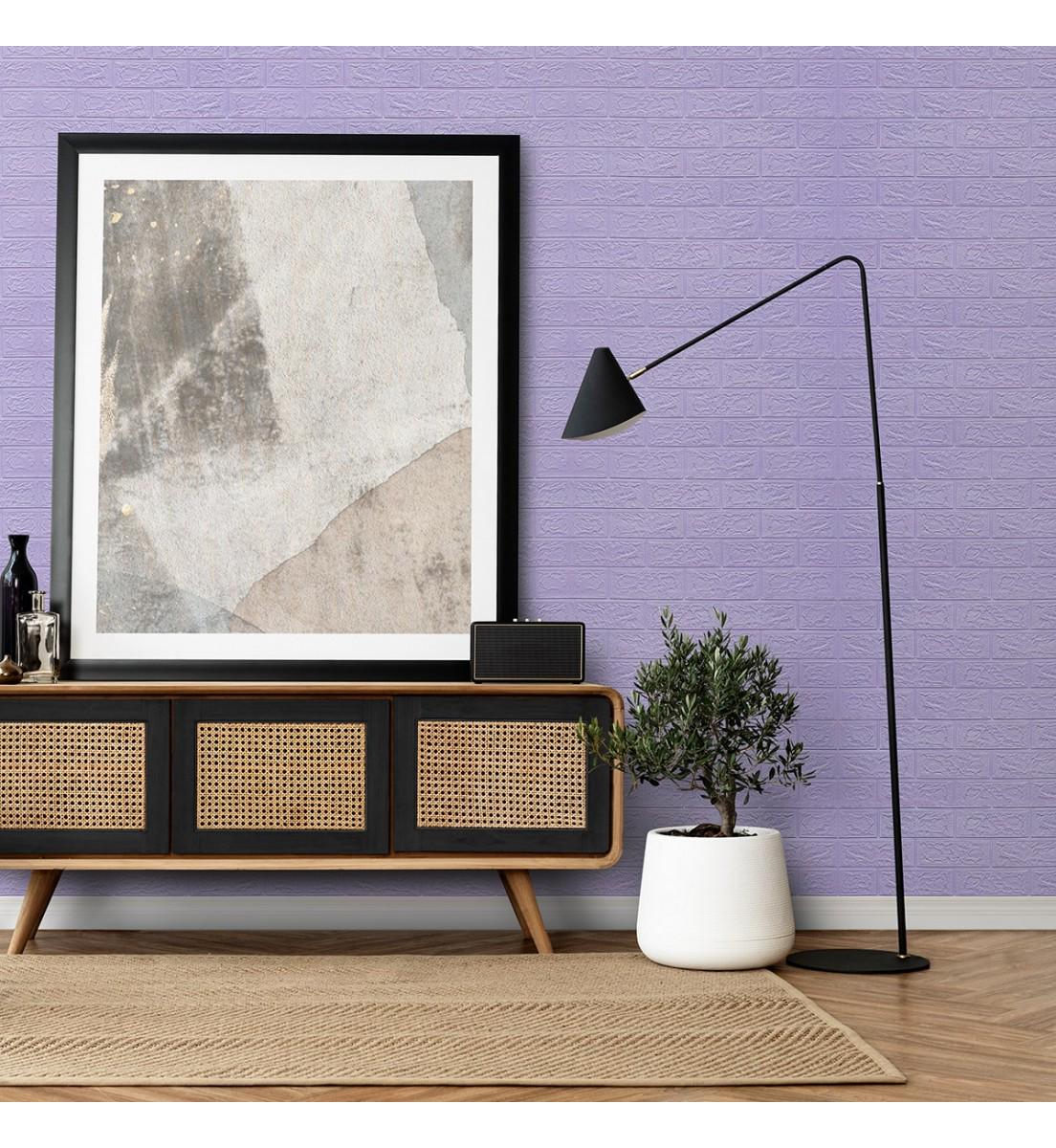 3D-панель под кирпич самоклеющаяся 20000x700x3 мм Светло-фиолетовый - фото 8 3D-панель под кирпич самоклеющаяся 20000x700x3 мм Светло-фиолетовый - фото 8