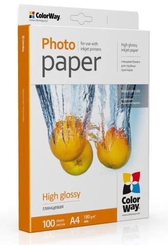 Фотопапір ColorWay глянцевий A4 180 г/м² 100 арк. (MCT-PG180100A4)