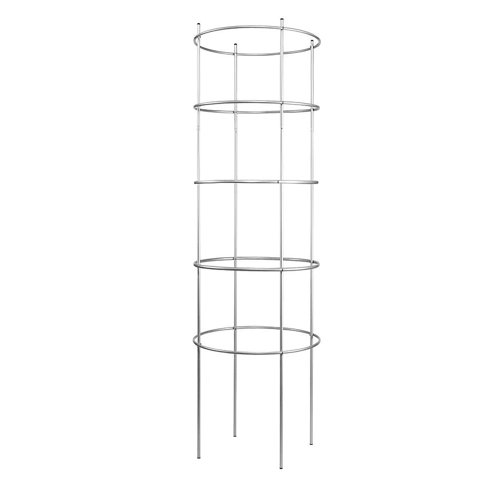 Опора для растений кольцевая шпалера на пять колец 2500х600х600 мм (КОШ-D16/D13-2500*600/5)