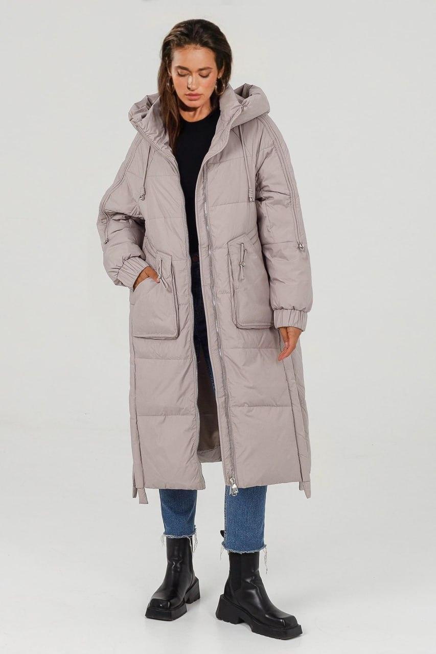 Куртка-пуховик жіноча р. 46 Айворі (3507b/46) - фото 2 Куртка-пуховик жіноча р. 46 Айворі (3507b/46) - фото 2