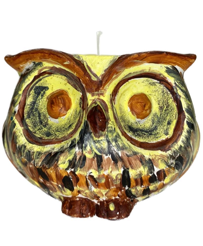 Свеча соевая в кашпо Мудрый совенок (4022)