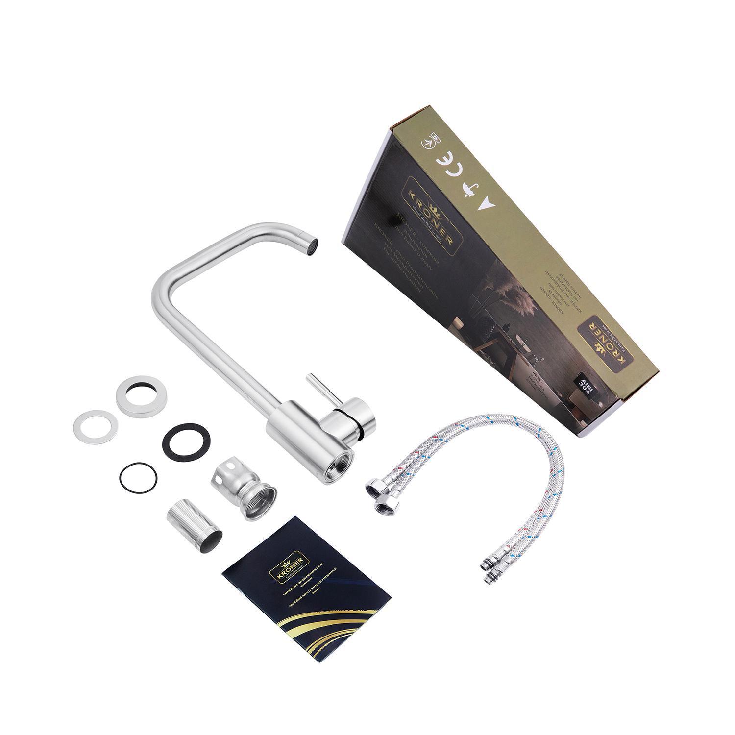 Змішувач для кухні Kroner KRM Edelstahl Klassisch ESG037 CV023001 (38074) - фото 3