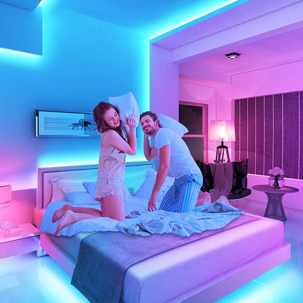 Світлодіодна стрічка SMD 5050 RGB з пультом керування 12V 220V 5 м (3034) - фото 6 Світлодіодна стрічка SMD 5050 RGB з пультом керування 12V 220V 5 м (3034) - фото 6