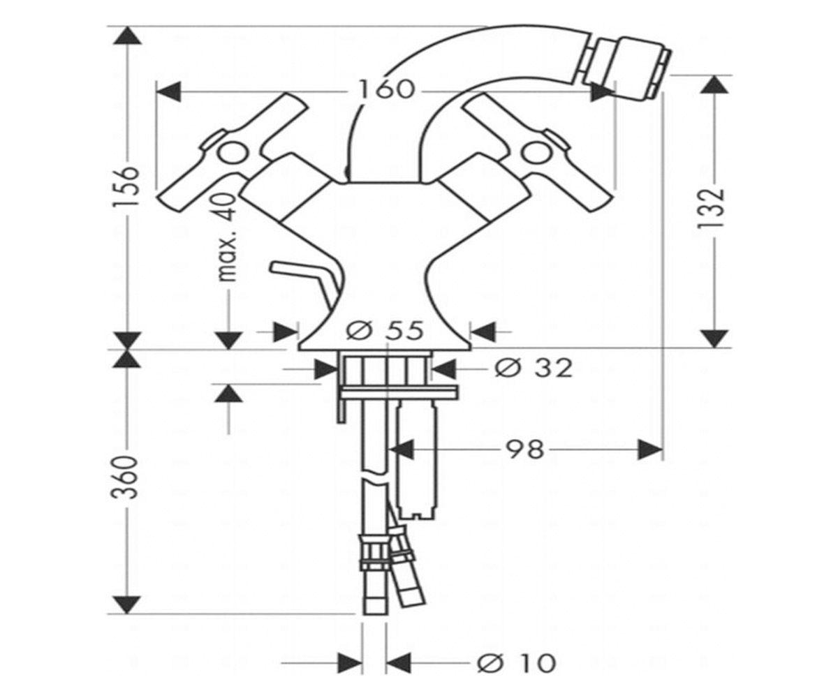 Змішувач на біде HANSGROHE Axor Terrano 37230810 Хром (27753) - фото 2