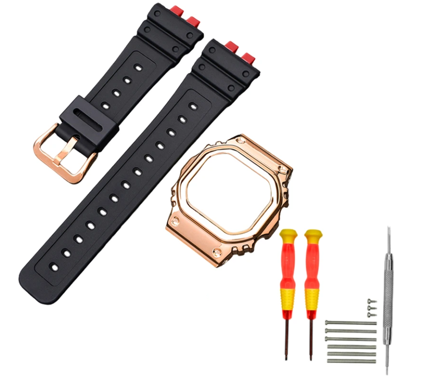 Ремінець і безель рант для Casio G-Shock GMW-B5000 Red/Black RG (3838)