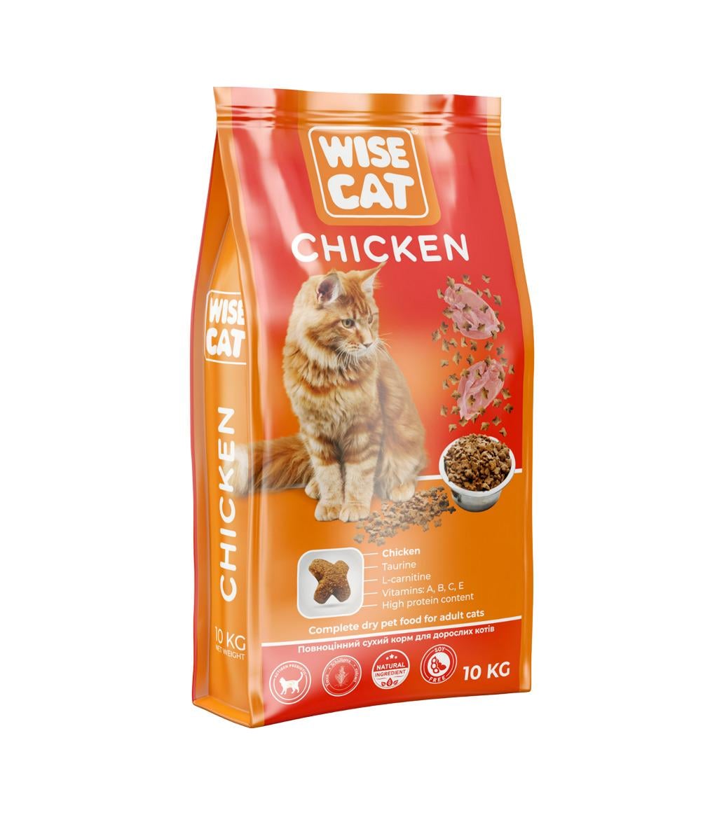 Корм для кошек сухой Wise Cat Курица 10 кг (37202535) Корм для кошек сухой Wise Cat Курица 10 кг (37202535)