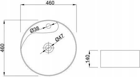 Умывальник Invena Marbella 46 см (CE49001) - фото 4 Умывальник Invena Marbella 46 см (CE49001) - фото 4