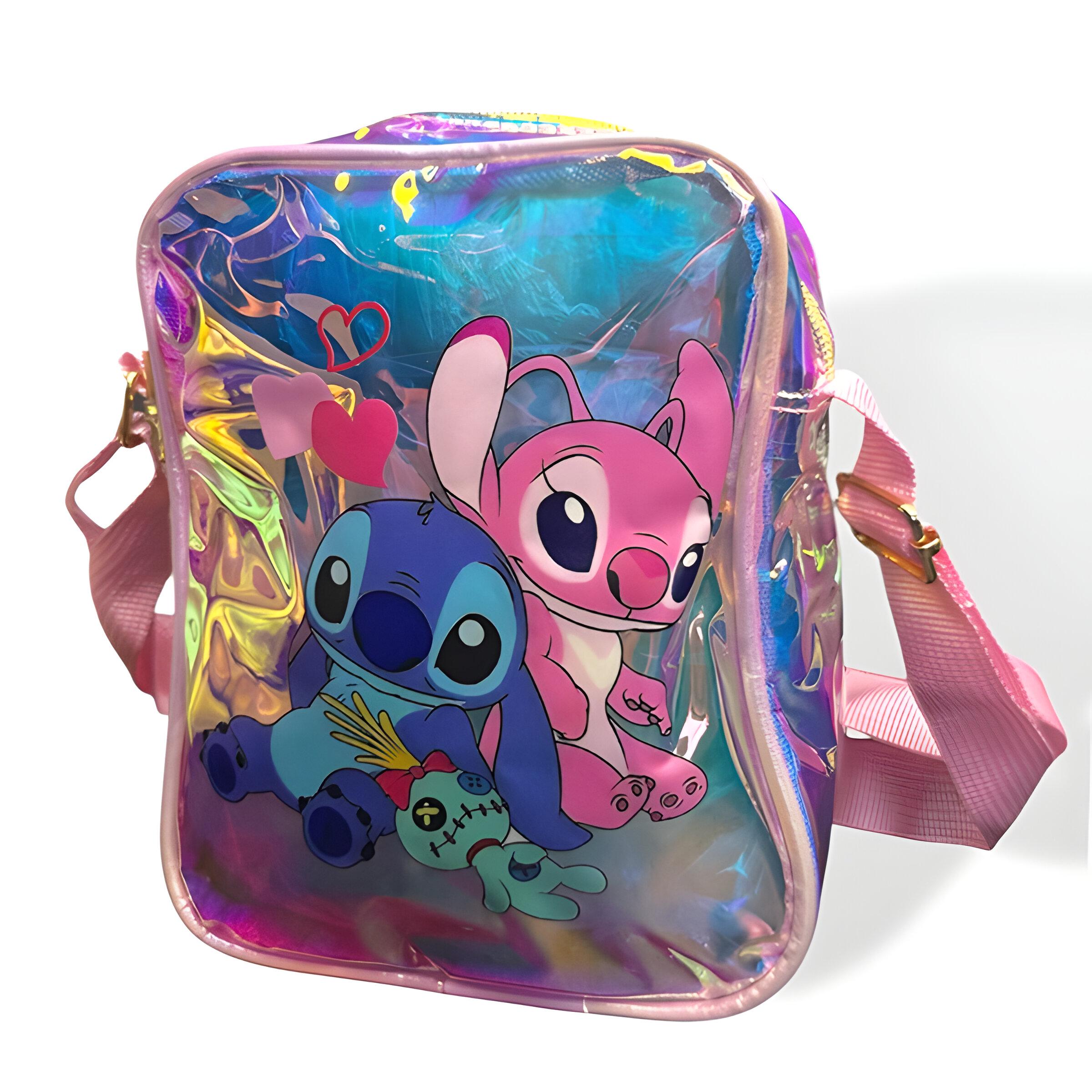 Сумка детская Стич и Ангел голографическая 15х19х6 см (24-490) Сумка детская Стич и Ангел голографическая 15х19х6 см (24-490)