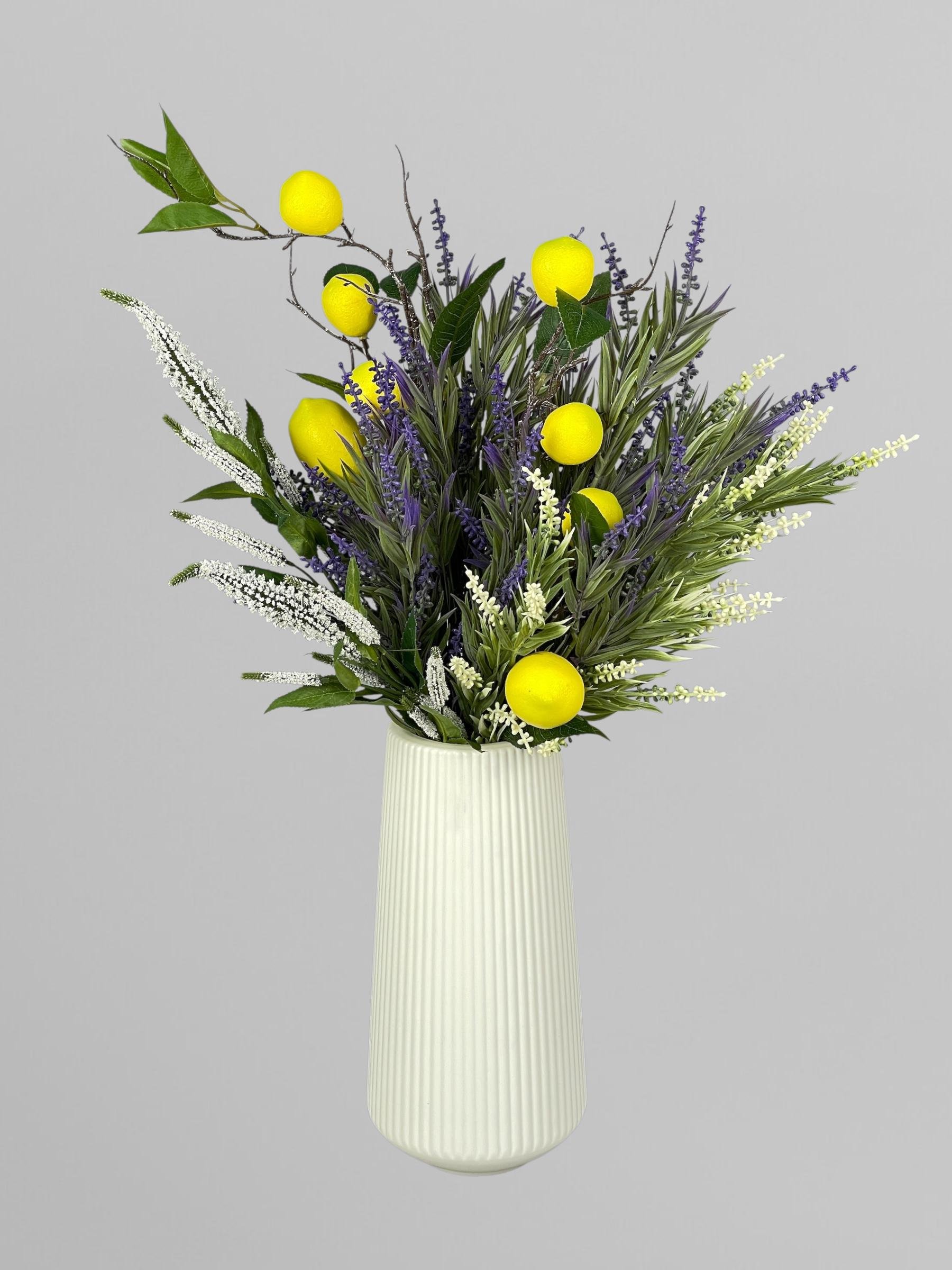Букет из искусственных веток лимона и лаванды (А422) Букет из искусственных веток лимона и лаванды (А422)