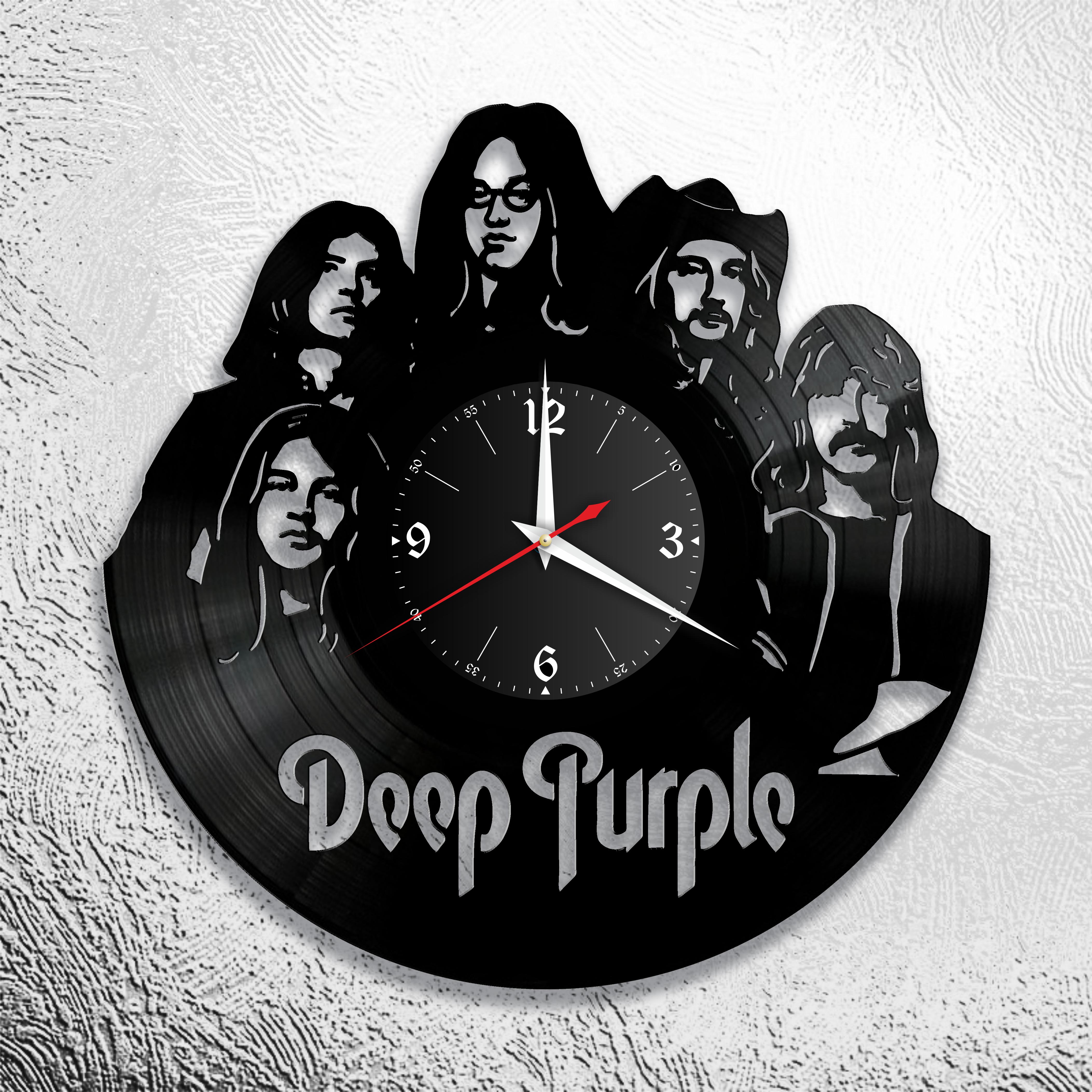 Годинник настінний Deep Purple 0645 з вінилової платівки