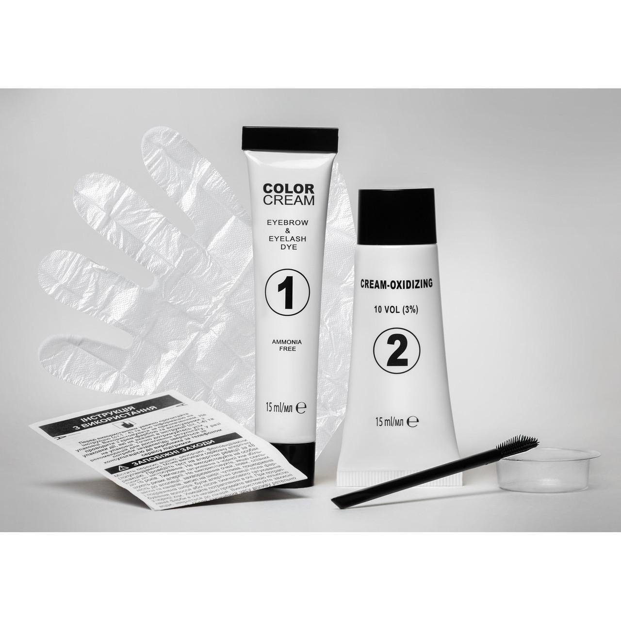 Крем-краска для бровей и ресниц JEE Cosmetics 15 мл №4-51 Темно-графитовый (2493633240) - фото 2 Крем-краска для бровей и ресниц JEE Cosmetics 15 мл №4-51 Темно-графитовый (2493633240) - фото 2