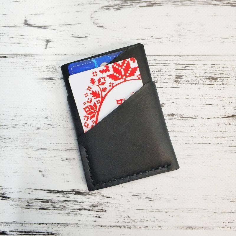 Картхолдер кожаный Stedley Cardholder 1.0 для карт и купюр Черный (30640552)