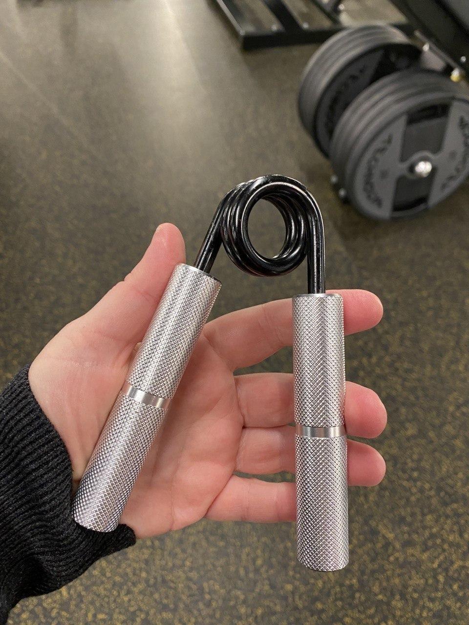 Эспандер-ножницы алюминиевый PowerPlay 4322 Hand Grip 68 кг Серебряный (A-012885) - фото 10