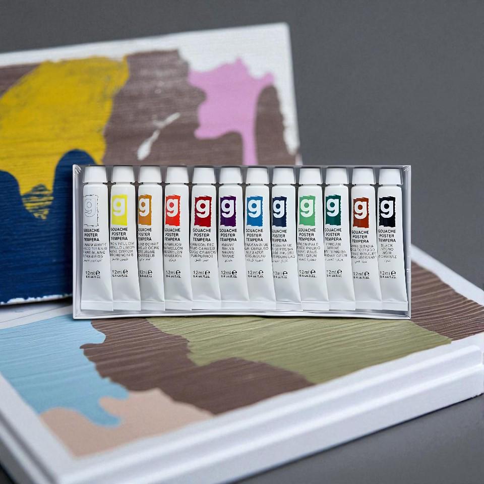 Гуашевая краска художественная тюбики в коробке 12 цветов по 12 мл (37-106234) - фото 5 Гуашевая краска художественная тюбики в коробке 12 цветов по 12 мл (37-106234) - фото 5