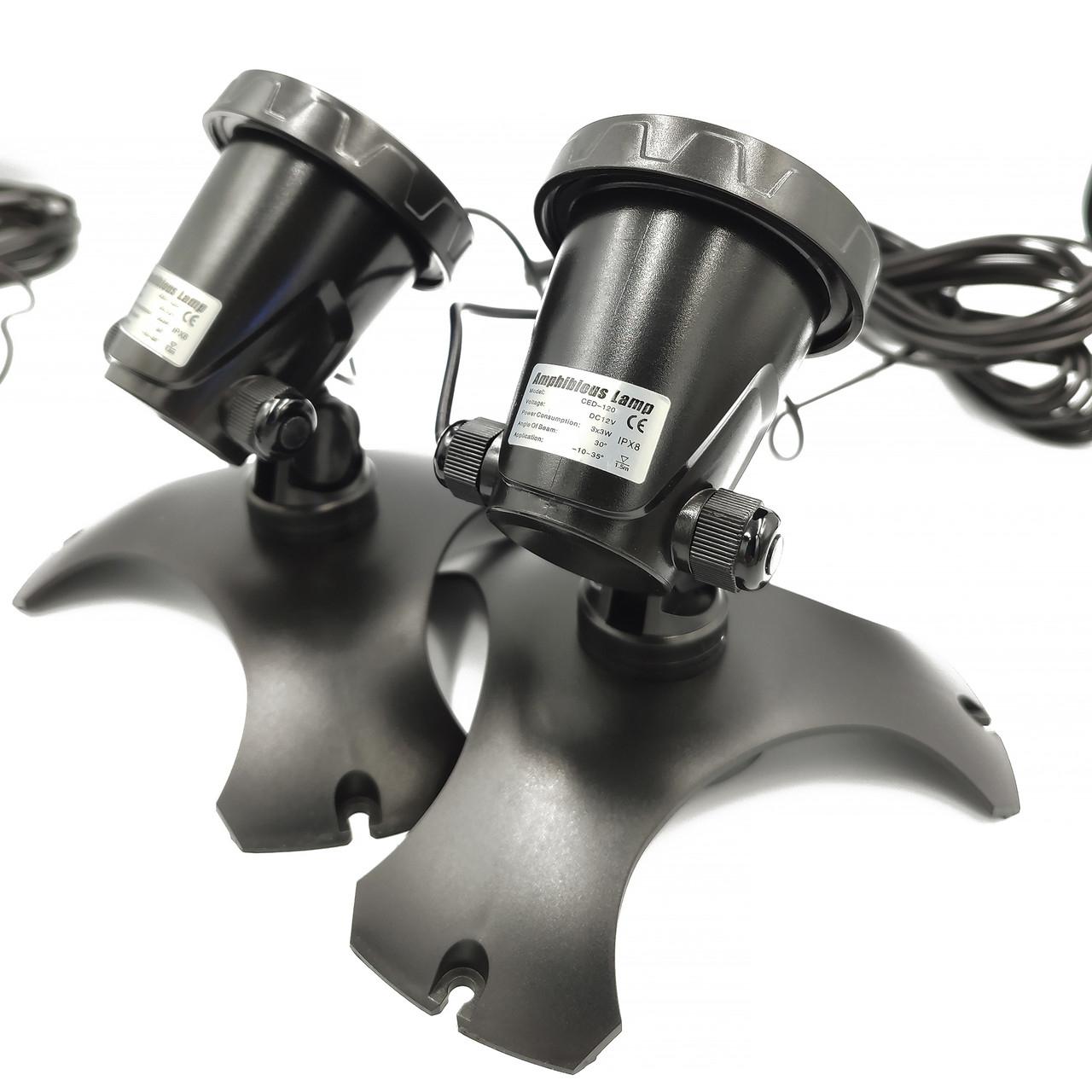 Комплект светильников SunSun CED-120C для пруда 3 шт. по 3 Вт (CED-120C) - фото 2 Комплект светильников SunSun CED-120C для пруда 3 шт. по 3 Вт (CED-120C) - фото 2