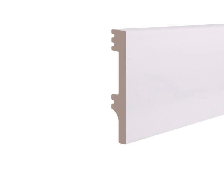 Плінтус дюрополімерний 10х80 мм Білий (8010Р-5004-3)