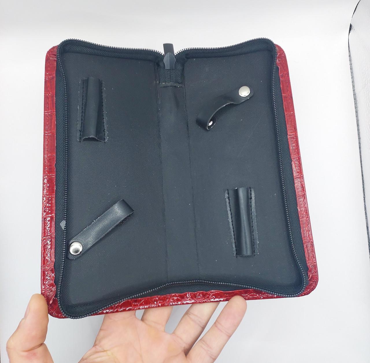 Чехол кошелек для двух пар ножниц ДенІС professional Красный (1453070103) - фото 3 Чехол кошелек для двух пар ножниц ДенІС professional Красный (1453070103) - фото 3