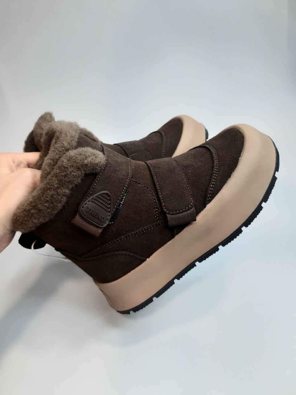 Черевики зимові Bi&Ki для дівчинки р. 35 22,5 см Коричневий (01426 B) - фото 2 Черевики зимові Bi&Ki для дівчинки р. 35 22,5 см Коричневий (01426 B) - фото 2