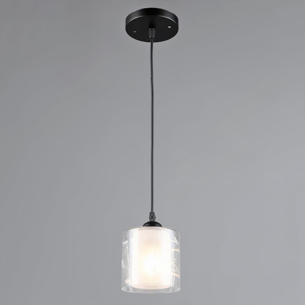 Люстра подвесная Lighthouse SRS-19711/1H BK Черный/Прозрачный с белым