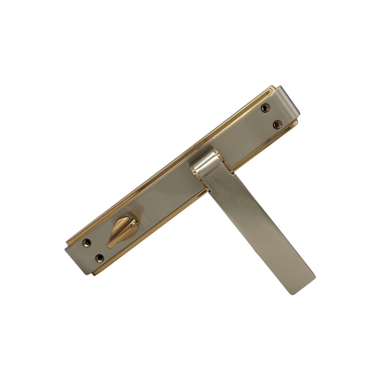 Дверні ручки міжкімнатні Ozcanlar Alaska Kol Yagmur Ayna WC 90 мм Demir Alb/Saten (340068)