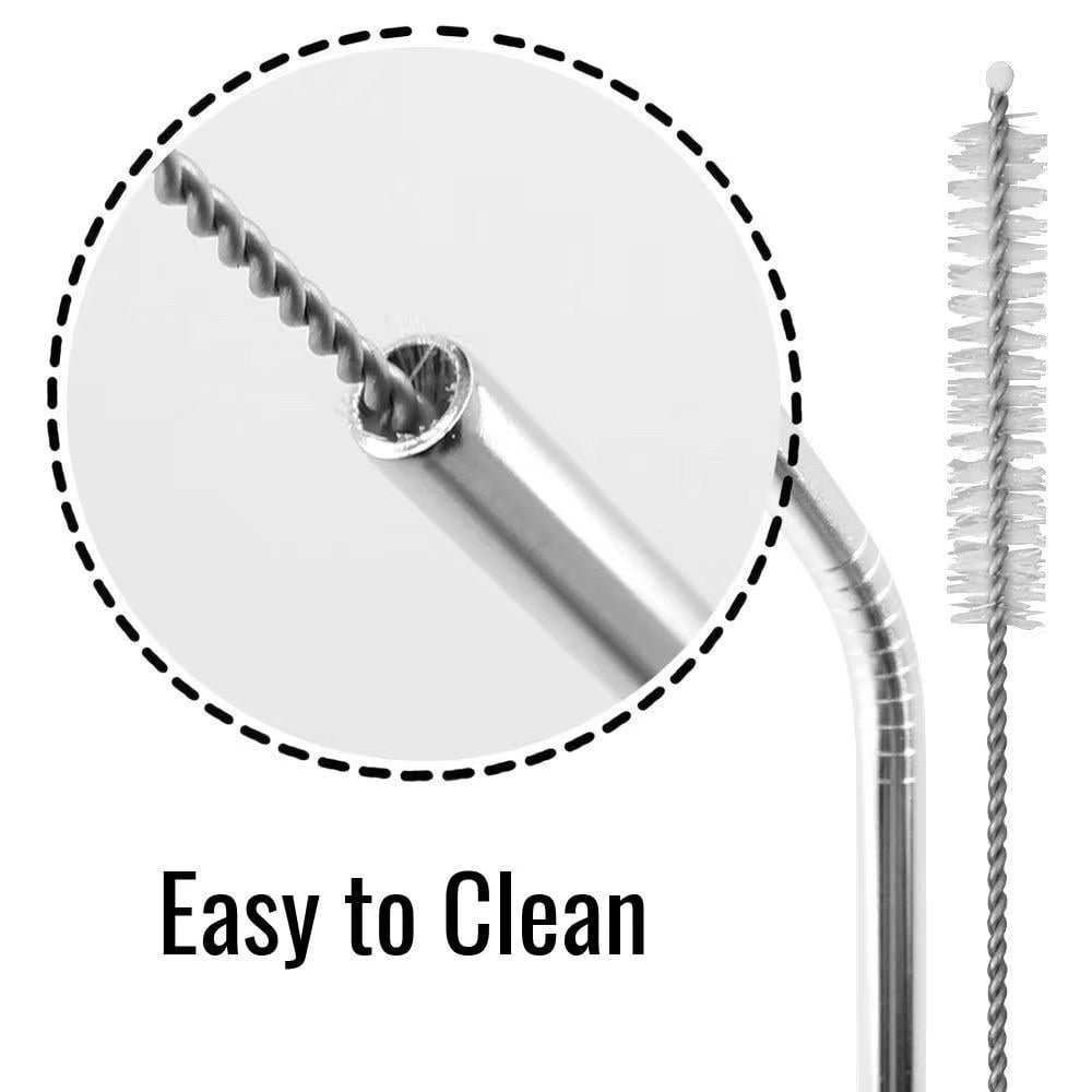 Набор металлических трубочек для напитков 8 шт. - фото 2 Набор металлических трубочек для напитков 8 шт. - фото 2