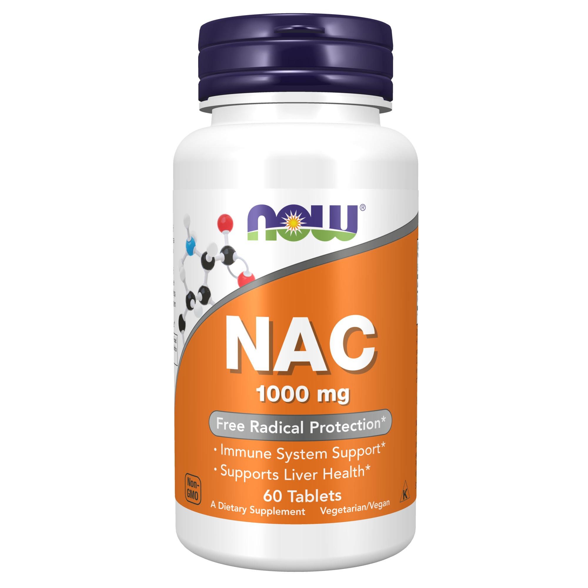 Ацетил-цистеин N Now NAC 1000 mg 60tabl