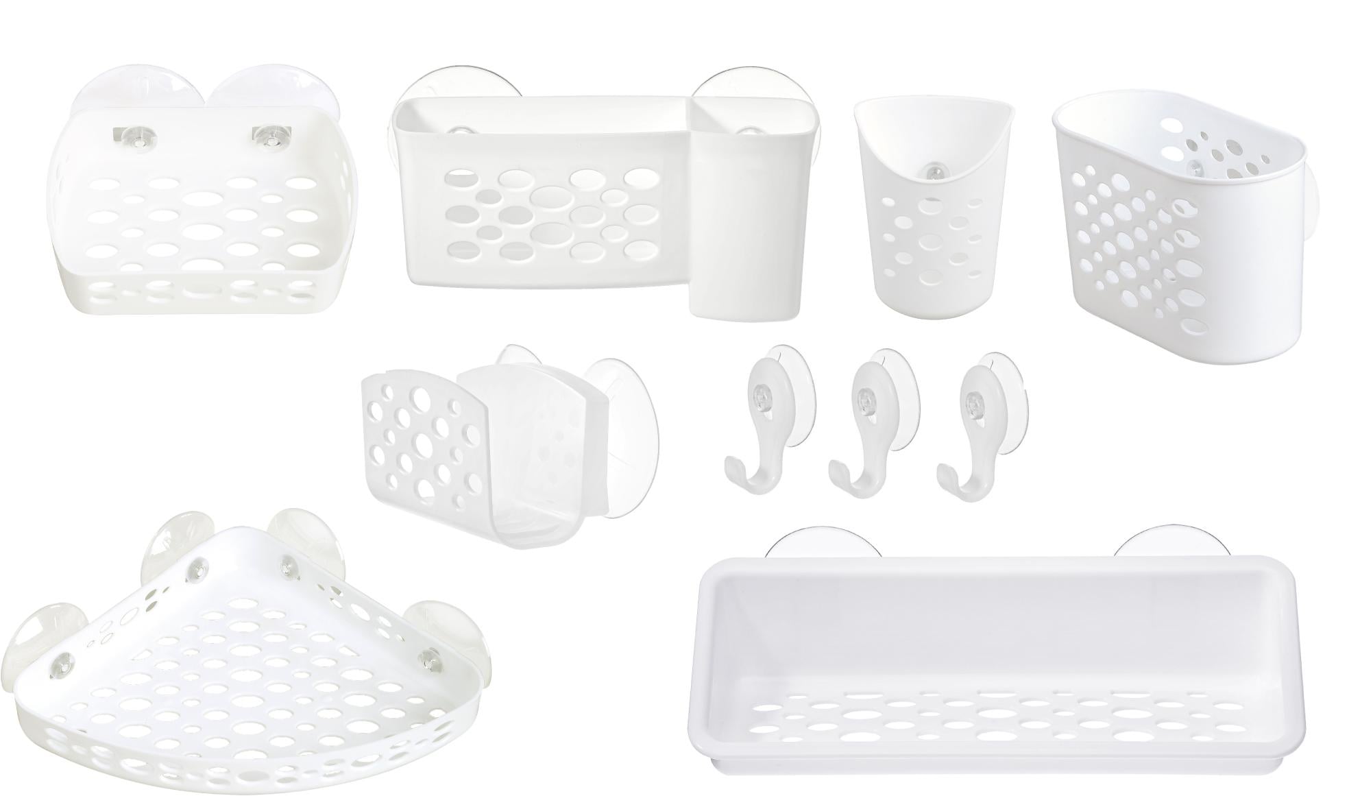 Набір поличок на присосках Ekodeo Polo великий Білий (L9108WH)