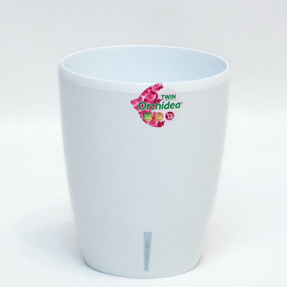 Горшок Santino с автополивом Орхидея Твин 2 л Белый (77210)