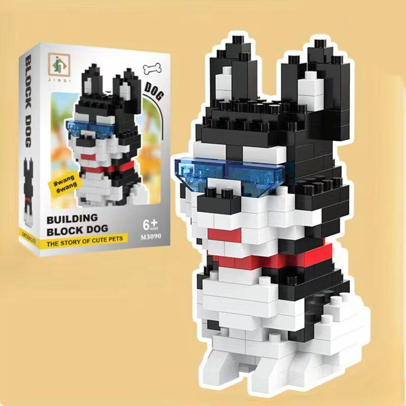 Конструктор блоковый детский Cute pets фигурка Собачка Хаски (M3090) Конструктор блоковый детский Cute pets фигурка Собачка Хаски (M3090)