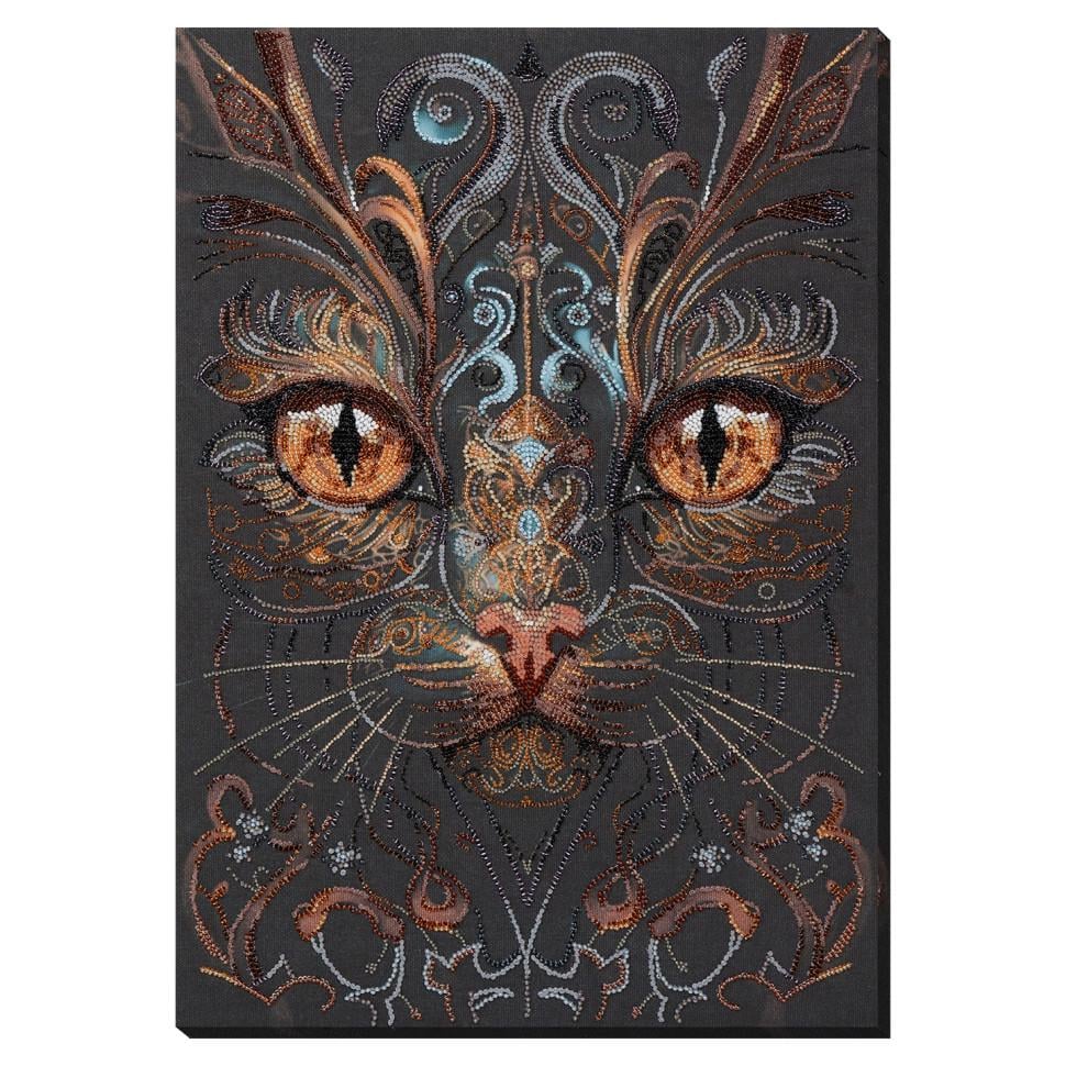 Набор для вышивки бисером Abris Art Взгляд колдуньи 43х30 см Разноцветный (AB-900)