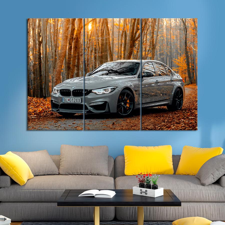 Картина Автомобиль Автомобиль BMW M3 вид сбоку 78x48 см (A1196-3)