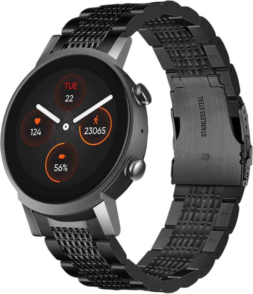 Ремешок металлический Gripix для Mobvoi TicWatch E3 Black (41761-2B)