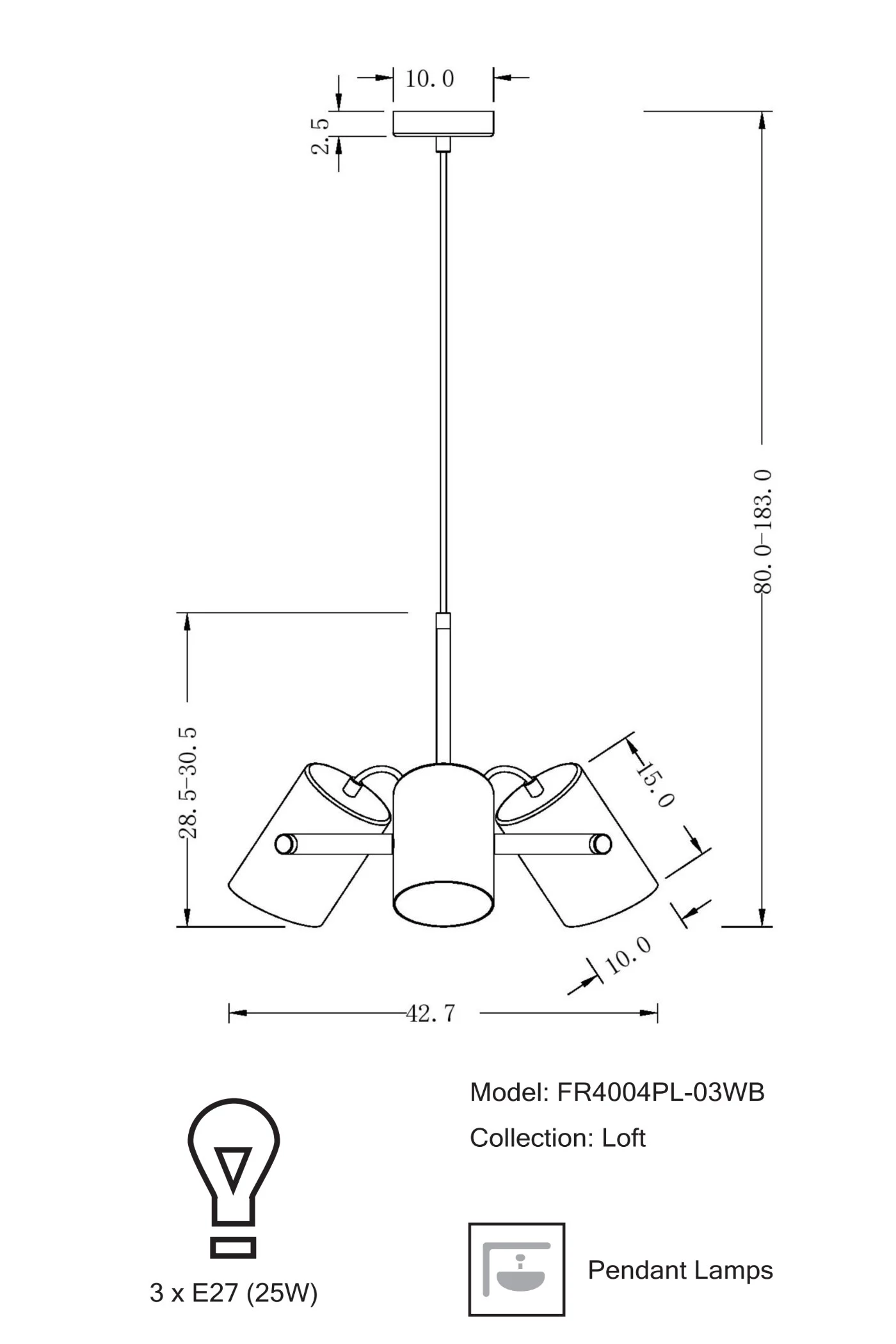 Люстра Freya FR4004PL-03 ВтB (11516475) - фото 3