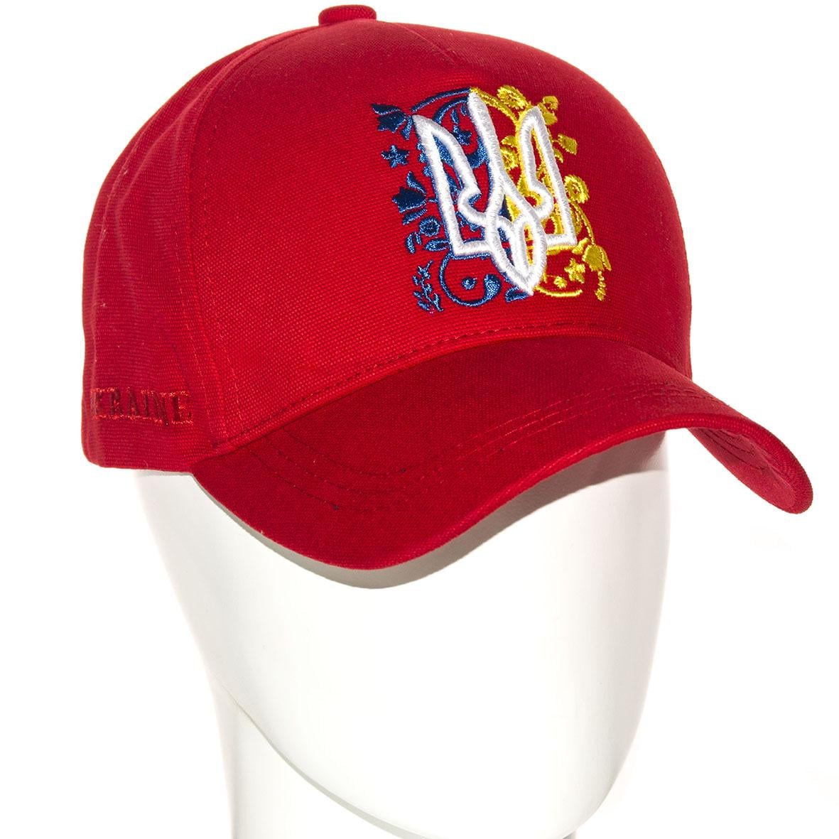 Кепка Герб BTH23613 бавовняна тканина р. 56-58 Червоний